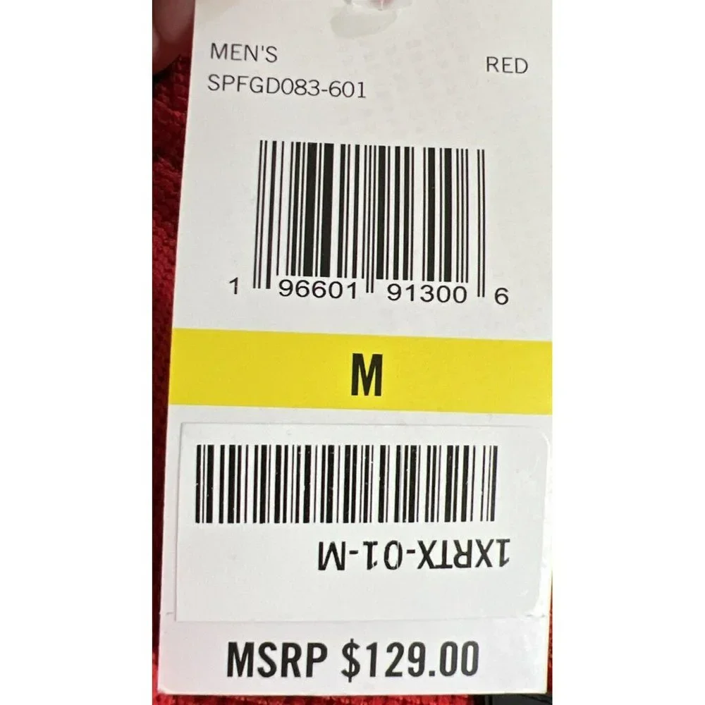 New $129 Spyder Men Mendoza Bonded Sweater Fleece Full-Zip Jacket Red Medium‎